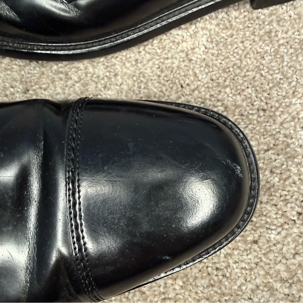 Men's Bostonian Shoes Black Leather 13 First Flex Lace Up Dress Classic Polished